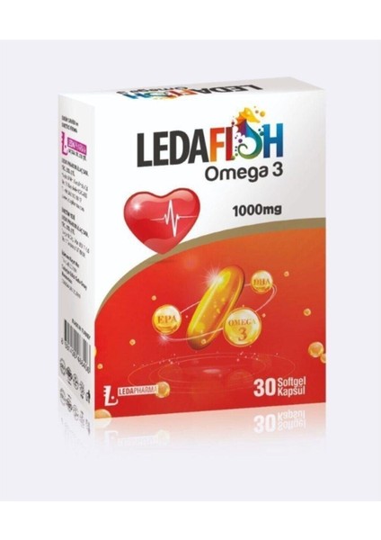 Ledafish Omega 3 1000mg 30 Softjel Kapsül