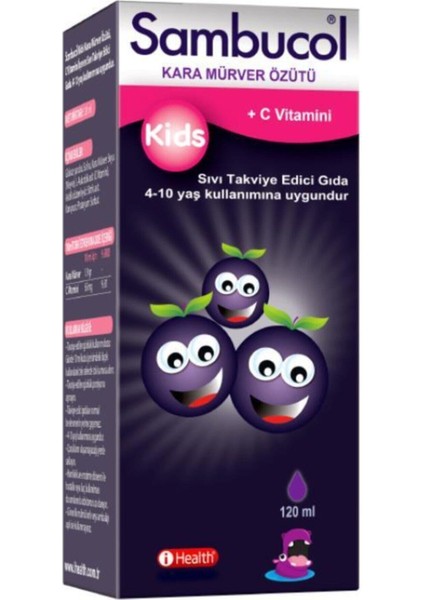 Sambucol Kids Kara Mürver Ekstresi 120ml
