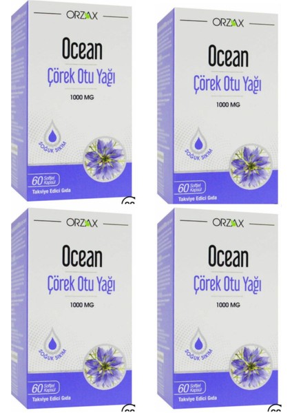 Ocean Ocean Çörek Otu Yağı 1000 Mg 60 Kapsül 4 Adet