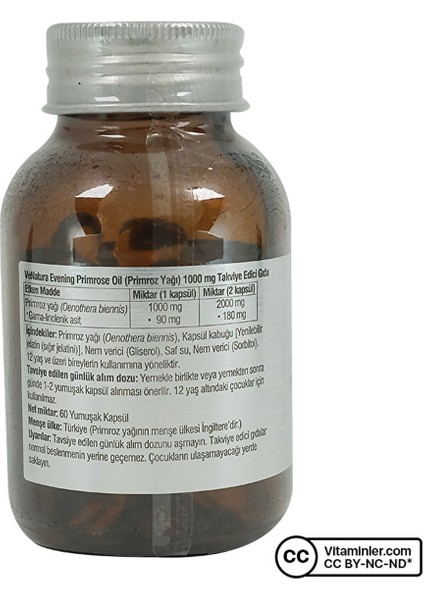 Evening Primrose Oil 1000 Mg 60 Kapsül fiyatları