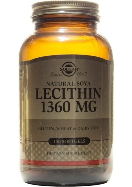 Lecithin 1360 Mg 100 Kapsül
