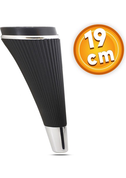 Lüks Mobilya Kanepe Sehpa Tv Ünitesi Koltuk Ayağı 19 cm Siyah Krom Baza Ayak
