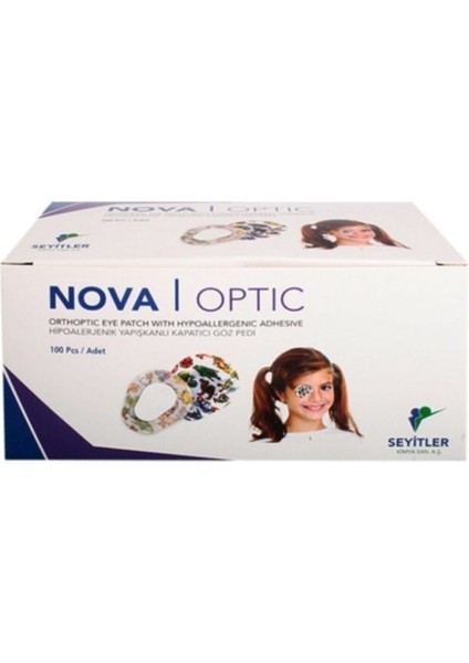 Nova Optik Çocuk Hipoallerjenik Yapışkanlı Oval Göz Pedi 100 Adet