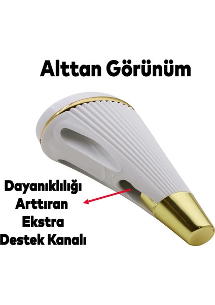 Lüks Mobilya Kanepe Sehpa Tv Ünitesi Koltuk Ayağı 15 cm Beyaz Gold Baza Ayak fırsatları