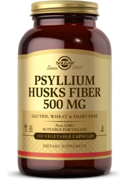 Psyllium Husks Fibre 500 Mg 200 Kapsül