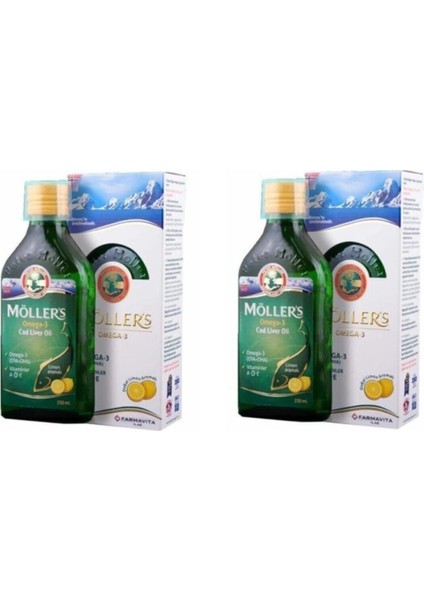 Möllers Mollers Möllers Omega-3 Limon Balık Yağı 250 Ml Skt:11/2021 X 2 Adet