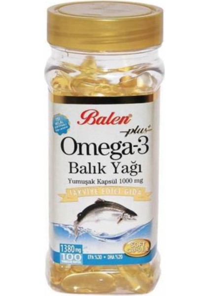 Plus Omega-3 Balık Yağı Yumuşak 100 Kapsül