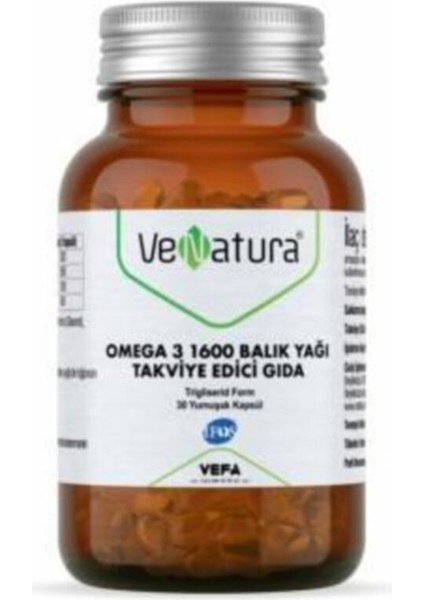 Omega 3 1600 Balık Yağı 30 Kapsül