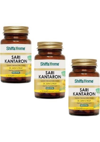 Sarı Kantaron (John's Wort) 560mg 60 Kapsül X 3 Adet