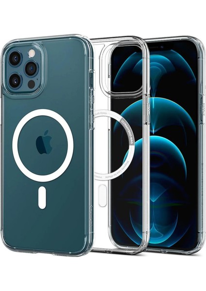 Apple iPhone 12 Pro Uyumlu Magsafe Şeffaf Silikon Telefon Kılıfı