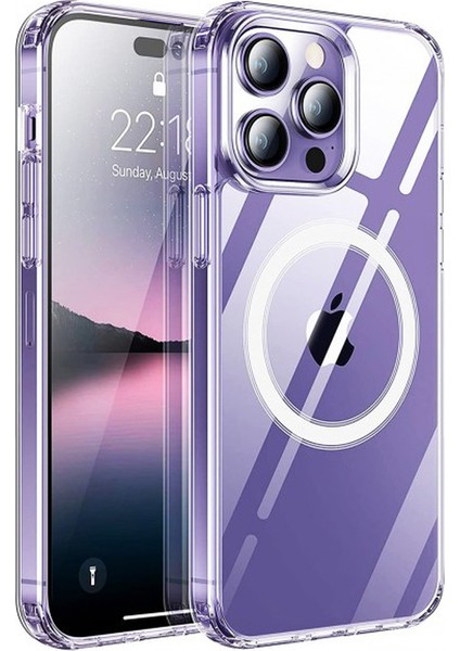Apple iPhone 14 Pro Max Uyumlu Magsafe Şeffaf Silikon Telefon Kılıfı