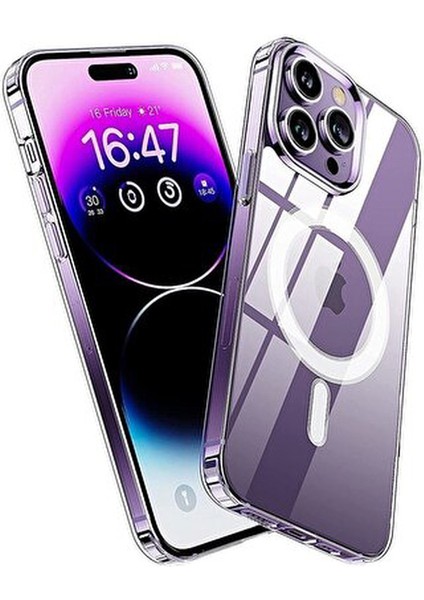 Apple iPhone 14 Pro Max Uyumlu Magsafe Şeffaf Silikon Telefon Kılıfı fiyatları