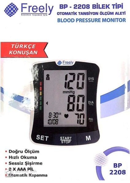 Bp2208 Bilek Tipi Konuşan Tansiyon Ölçüm Aleti