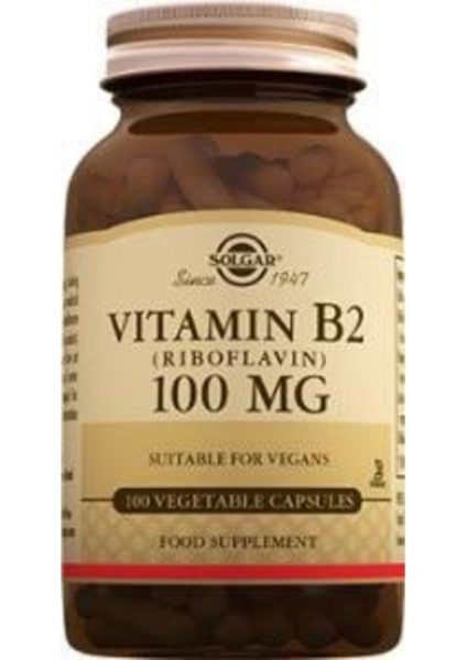 Vitamin B2 100 Mg 100 Kapsül