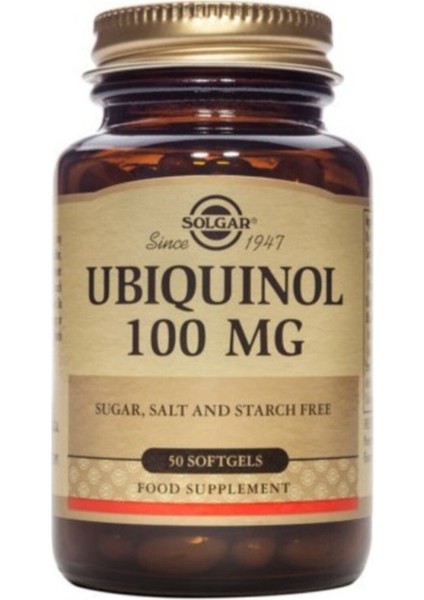 Ubiquinol 100 Mg 50 Kapsül