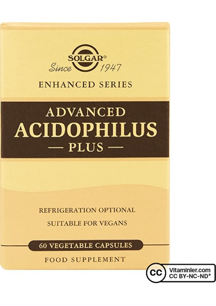 Advanced Acidophilus Plus 60 Kapsül