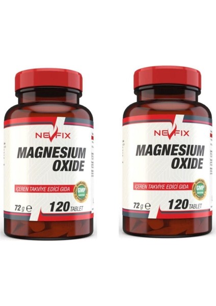 Magnezyum Magnesium Oksit 120 Tablet X 2 Kutu 240 Tablet