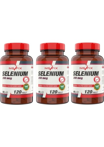 Selenyum 200 Mcg 120 Tablet X 3 Kutu 360 Tablet