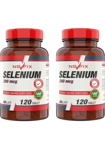 Selenyum Selenium 200 Mcg 120 Tablet X 2 Kutu