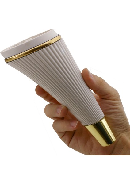 Lüks Mobilya Kanepe Sehpa Tv Ünitesi Koltuk Ayağı 19 cm Krem Gold Baza Ayak