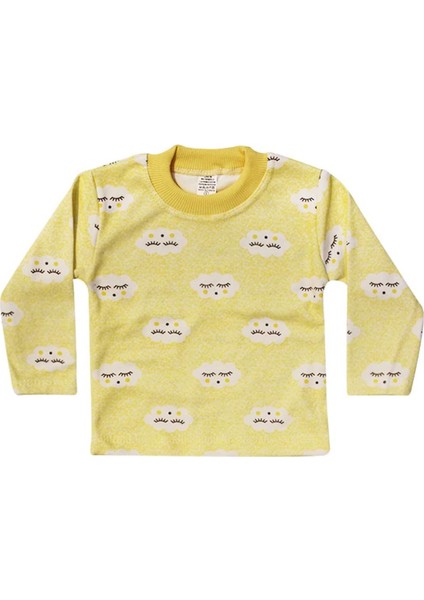 Bulut Desenli Alt Üst Sarı 2'li Pijama Takım fiyatları