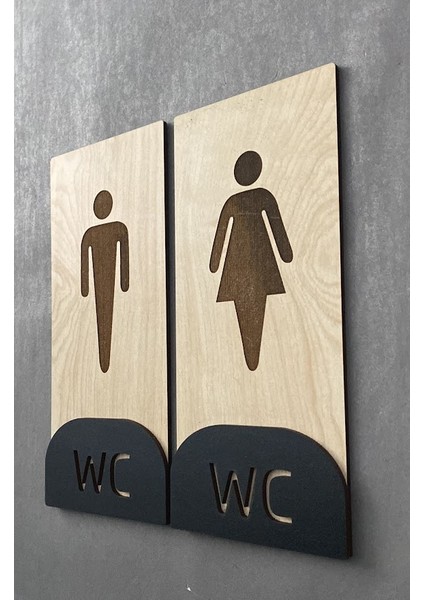 Meşe Serisi Natural Dikey Wc Yönlendirme Seti