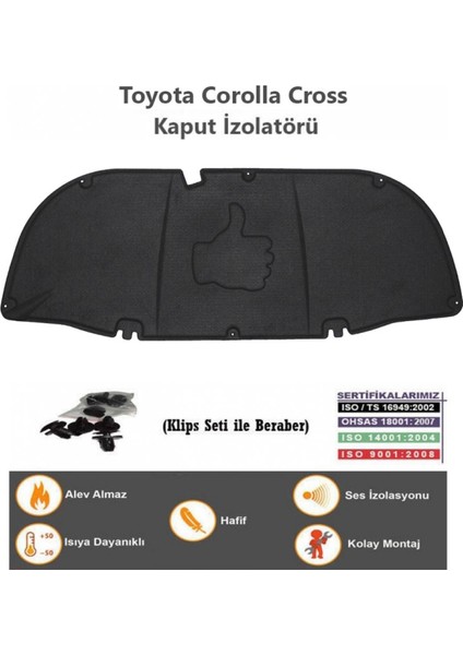 Toyota Corolla Cross Kaput Izolatörü (2022 Sonrası)