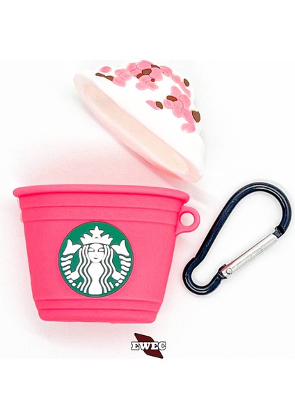 Starbucks Figürlü Airpods 1. ve 2. Nesil Uyumlu Kopçalı Koruyucu Silikon Kılıf, Darbe Emici Kılıf fiyatları