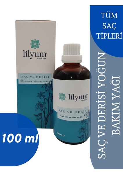 Lilyum Etik Bakım Saç ve Saç Derisi Yoğun Bakım Yağı -100 ml