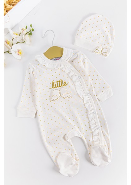 Fırfırlı Kız Bebek Melek Kanatlı Tulum