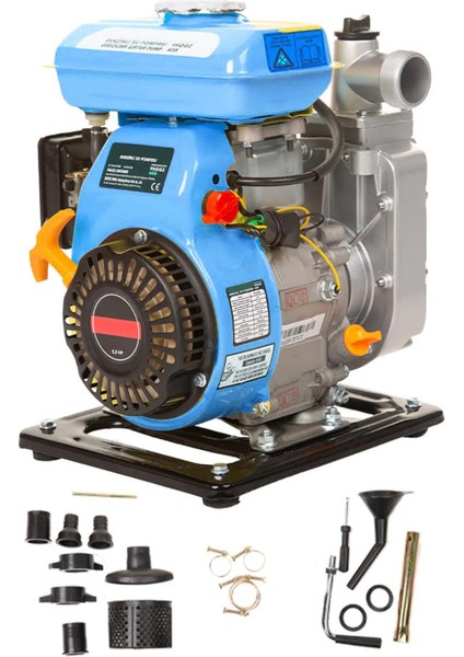 Profesyonel 4.5 Hp 4 Zamanlı Benzinli Su Pompası 1,5 Inç 150 mt Yatay Atar