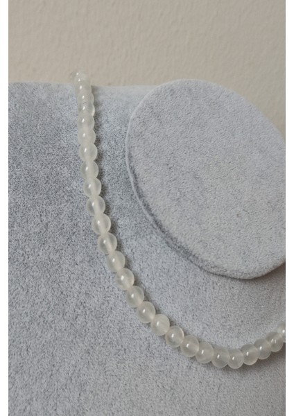 6 mm Selenit Doğal Taş Kolye fiyatları