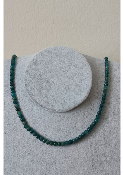 4 mm Apatit Doğal Taş Kolye