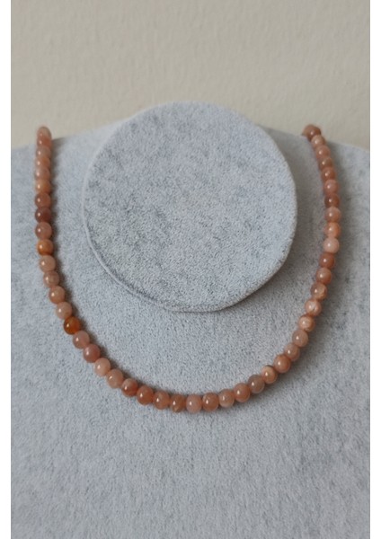 6 mm Güneş Taşı Doğal Taş Kolye