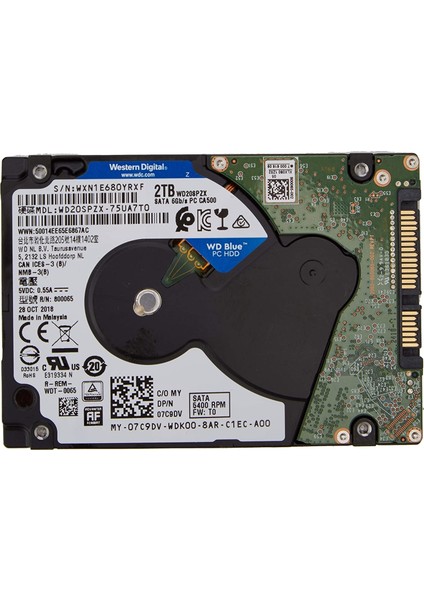 Blue 2tb 2.5" 5400RPM Sata WD20SPZX Oem Kutusuz Hard Disk fiyatları