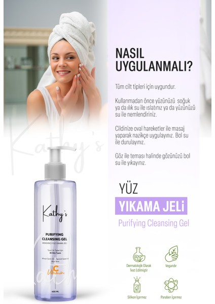 Yüz Temizleme Jeli ve Siyah Nokta Canlılık ve Parlaklık Kazandırıcı C Vitaminli 400 ml