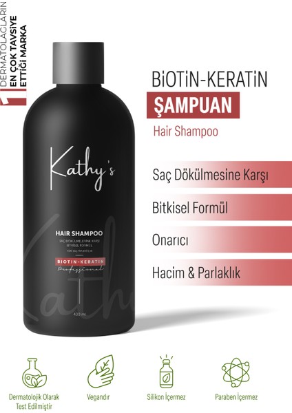 Bakım Şampuanı 400 ml Biotin - Keratin ve E Vitamini