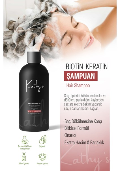 Bakım Şampuanı 400 ml Biotin - Keratin ve E Vitamini