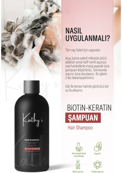 Bakım Şampuanı 400 ml Biotin - Keratin ve E Vitamini