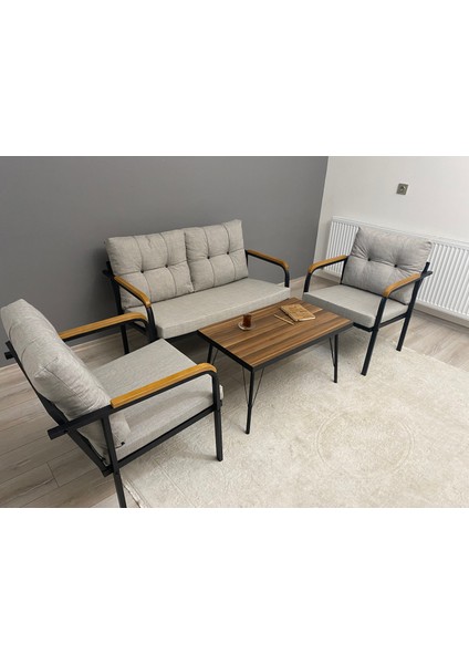 Güneş Balkon, Bahçe, Cafe - Metal Kanepe Koltuk Takımı - 2+1+1 + Sehpa fiyatları