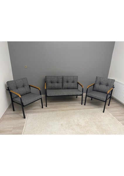 Venüs Balkon, Bahçe, Cafe - Metal Kanepe Koltuk Takımı - 2+1+1
