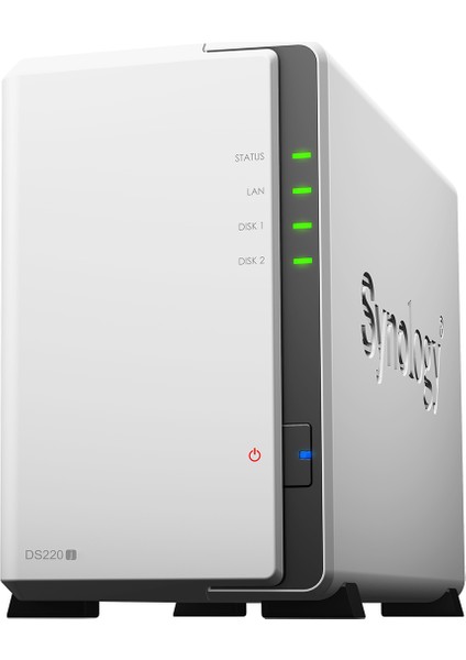 SYNOLOGY DS220J 2 YUVALI KİŞİSEL BULUT NAS SİSTEMİ (DİSKSİZ)