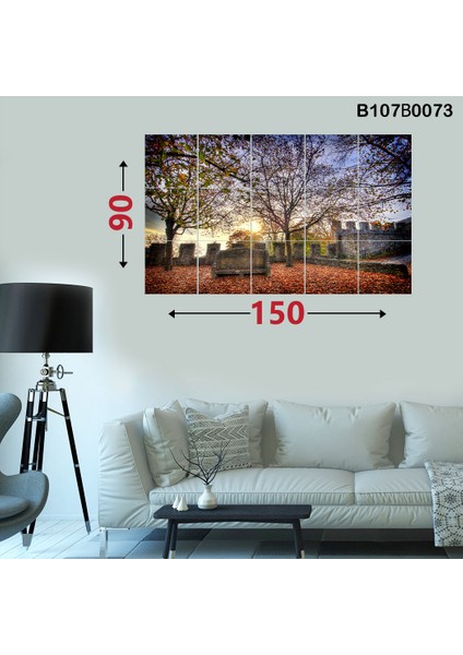 15 Parçalı Dekoratif Ahşap Duvar Tablosu 87X145 cm B107B0073