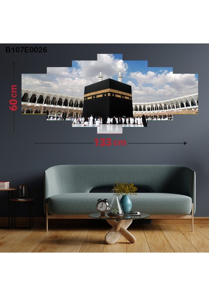 7 Parçalı Dekoratif Ahşap Duvar Tablosu 60X133 cm B107E0026