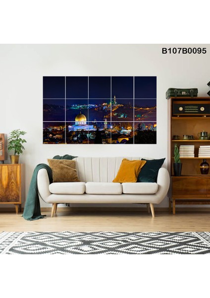 15 Parçalı Dekoratif Ahşap Duvar Tablosu 87X145 cm B107B0095