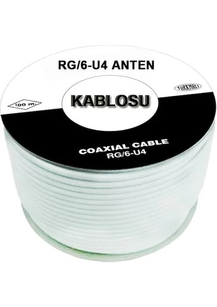 HLL Teknoloji Anten Kablosu Rg6/u4 100 Metre 48 Tel