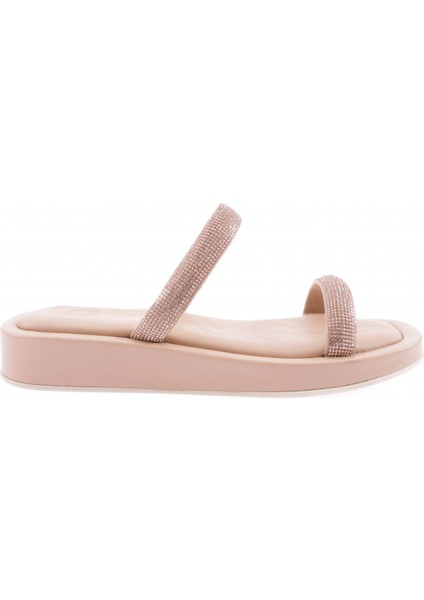 009 Kadin Silver Taşli Bantli Terlik