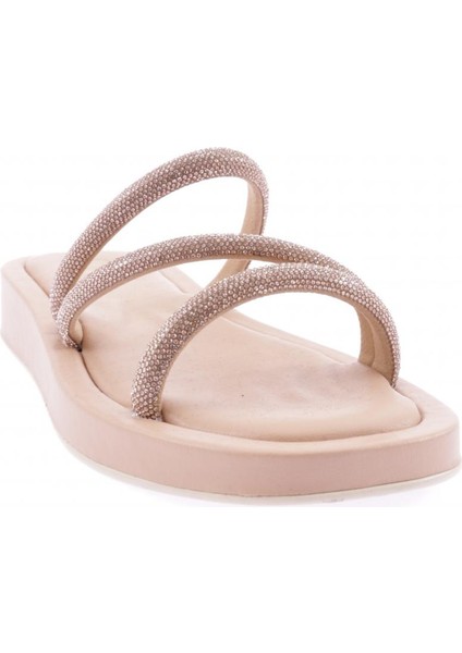 008 Kadin Silver Taşli Çapraz Bantli Terlik fiyatları