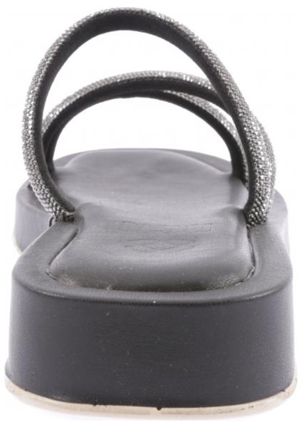 008 Kadin Silver Taşli Çapraz Bantli Terlik