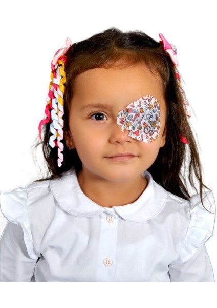 Mefkure Store Happy Eyes Çocuk Göz Kapama Bandı 100LÜK Kutu Göz Pedi